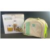 Image 1 : 3-Piece Glass Canister Set With Outbound Picnic Bag and Accessories
