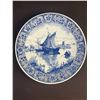 Image 2 : 2 De Porceleyne Fles Dutch Delft Blue Wall Plates, Chornick, Made in Holland