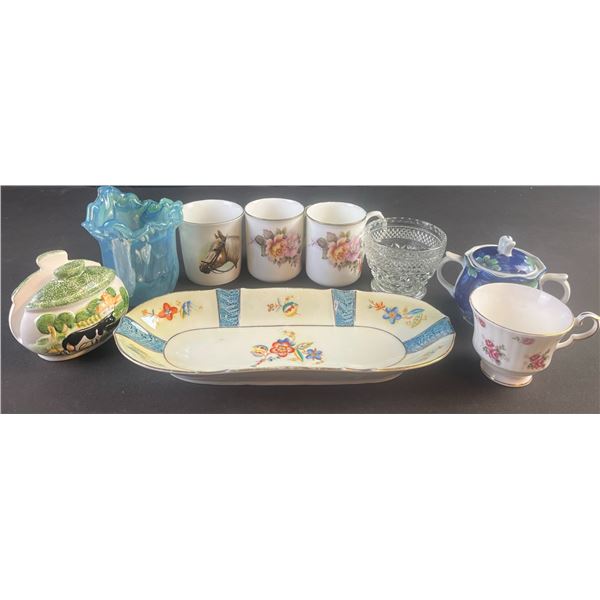 Glassware Lot: Royal Windsor, Crown Trent, Murano Arte, Sugar Bowls