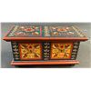 Image 2 : Vintage Hand-Painted Wooden Folk Art Trinket Box and Primitive Nightlight Lamp Pair
