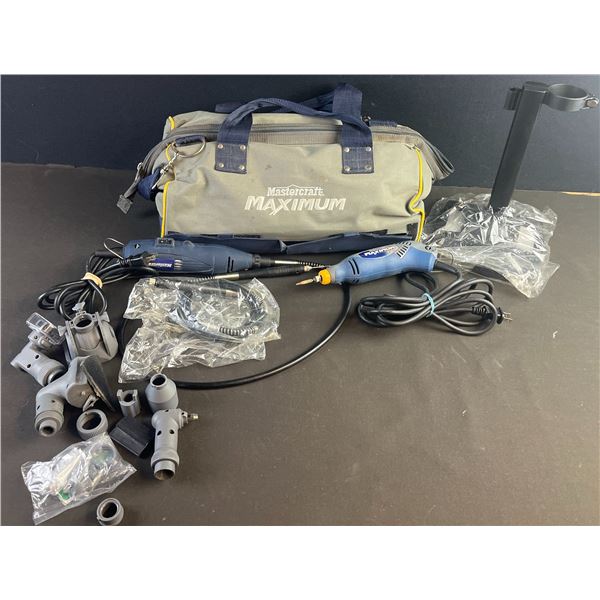 Mastercraft Maximum Rotary Tool Kit With Accessories, Carry Bag 