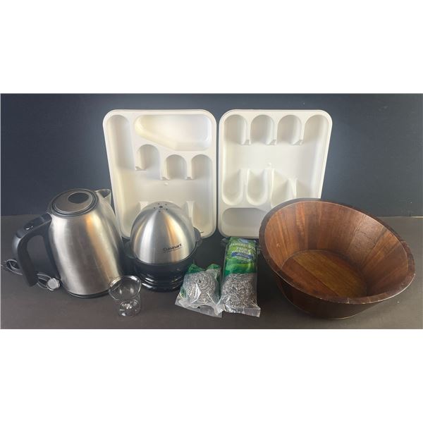 Kitchenware Assortment: Kettle, Cuisinart Egg Cooker, Bowls, More