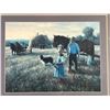 Image 2 : Robert Duncan "Hay Time" Framed Print with Plaque and Matting
