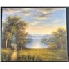Image 1 : Landscape Oil Painting Signed by Artist C Jackson , Canvas, 20" x 24"
