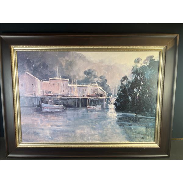 Framed Bowring Canvas Art, Signed, Approx. 32 x 44 Inches