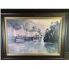 Image 1 : Framed Bowring Canvas Art, Signed, Approx. 32 x 44 Inches