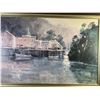 Image 2 : Framed Bowring Canvas Art, Signed, Approx. 32 x 44 Inches