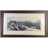 Image 1 : Pierce 1991 Wolves in Snow Framed Print, Approx. 26" x 44"
