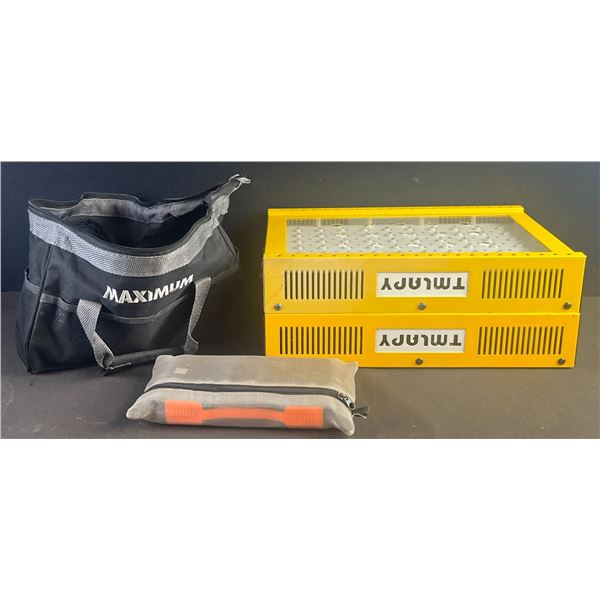 MAXIMUM Tool Bag With Mixed Tools, Solar Power Bank, TMJAPY Lights (Missing Cord)
