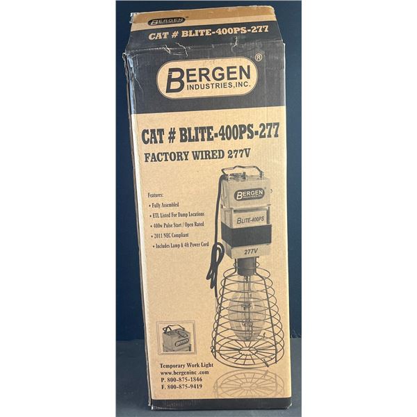 Bergen CAT# BLITE-400PS-277 Factory Wired 277V Temporary Work Light