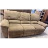 Image 1 : Three-Seat Reclining Sofa With Padded Armrests And Manual Recliner