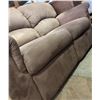 Image 4 : Brown Microfiber Two-Seat Reclining Loveseat