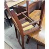 Image 2 : Oak Dining Table With 6 Upholstered Chairs Including 2 Armchairs
