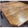 Image 6 : Oak Dining Table With 6 Upholstered Chairs Including 2 Armchairs