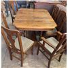 Image 8 : Oak Dining Table With 6 Upholstered Chairs Including 2 Armchairs
