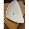Image 1 : Pearl Kasu-DQ (GBC287) White Ceramic Vessel Sink, Triangular Shape