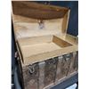 Image 1 : 19th Century Steamer Trunk with Interior Tray and Decorative Lithograph