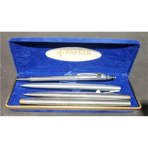 Parker 75 Pen Set in Box and Assorted Pen Lot