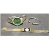 Image 1 : Remex Quartz Watch, Two-Tone Watch, Twisted Cable Cuff Bracelet