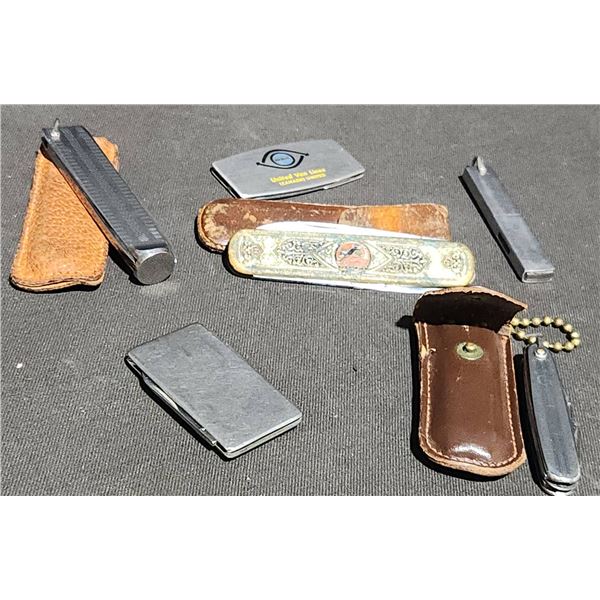 Vintage Pocket Knives Richards Sheffield B&B Zippo Solingen with Cases