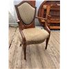 Image 3 : Shield Back Accent Chair With Carved Wood Frame