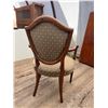 Image 4 : Shield Back Accent Chair With Carved Wood Frame