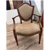Image 9 : Shield Back Accent Chair With Carved Wood Frame