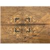Image 10 : Oval Wood Table with Inlay, Carved Pedestal Legs