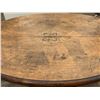 Image 8 : Oval Wood Table with Inlay, Carved Pedestal Legs
