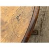 Image 9 : Oval Wood Table with Inlay, Carved Pedestal Legs