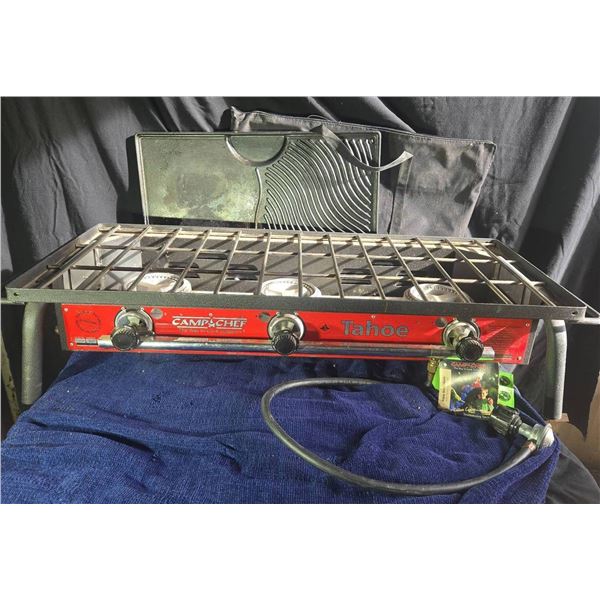 Camp Chef Tahoe 3-Burner Stove Combo with Griddle and Carrying Case
