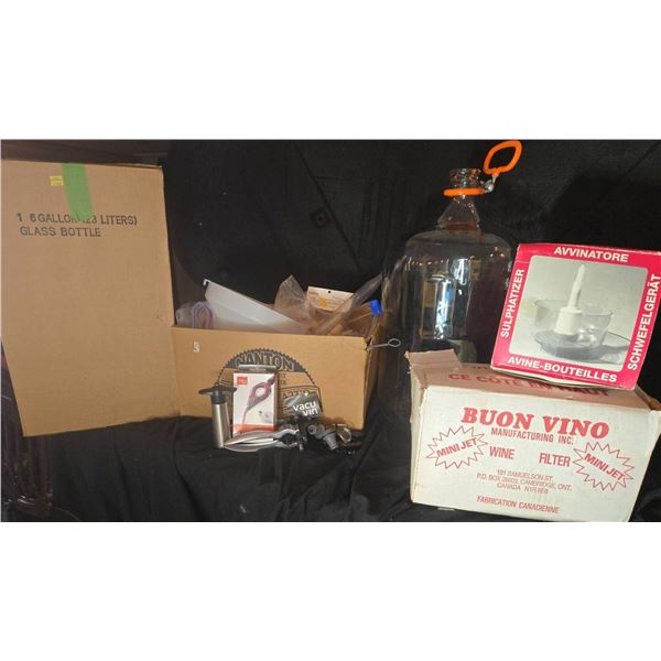 Complete Home Wine Making Kit With 6 Gallon Glass Carboy, Buon Vino Filter, Accessories