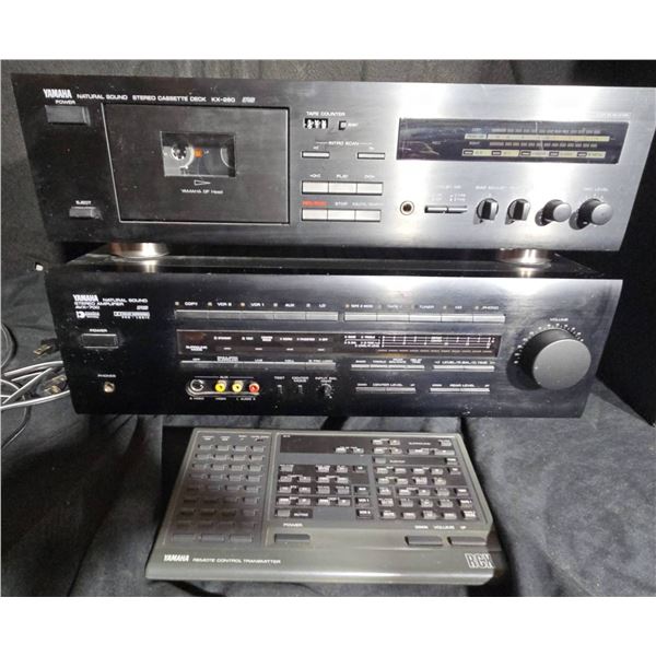 Yamaha AVX-700 Stereo Amplifier, KX-260 Cassette Deck, RCX Remote
