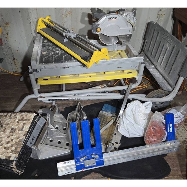 RIDGID Tile Saw, Manual Tile Cutter, Miter Box and Tile Accessories 