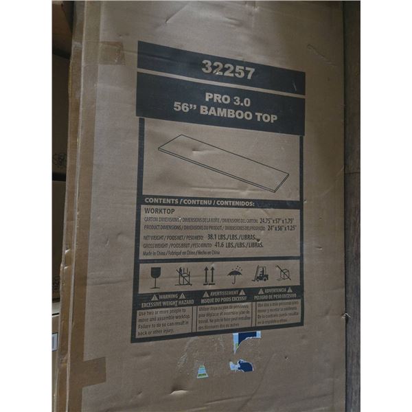 Husky Pro 3.0 56" Worktop Bamboo Top, Model 32257