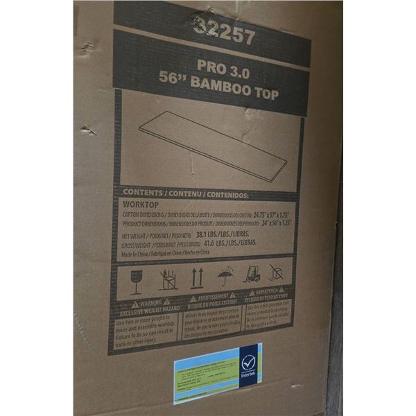WORKPRO 56" x 23.6" Pro 3.0 Bamboo Workbench Top, Model 2257