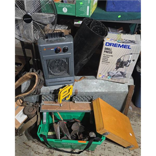  Dremel Drill Press, , Gauge Block Set, Tools, Honeywell Heater, Box Fan