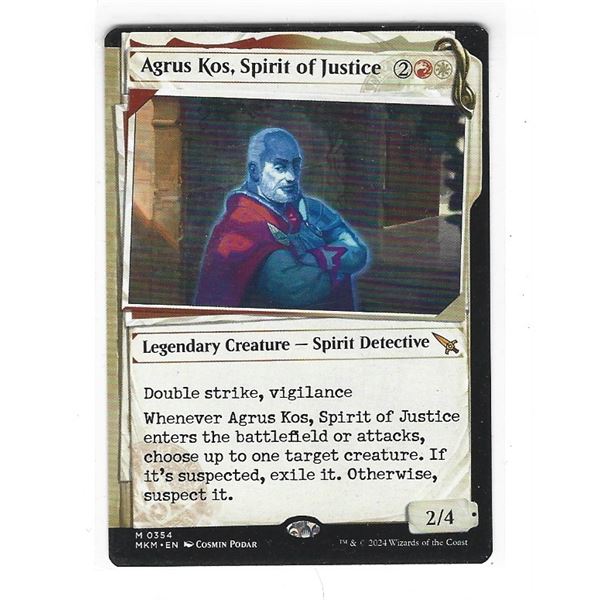 Magic The Gathering Murders at Karlov Manor Agrus Kos, Spirit of Justice Showcase Mythic Rare M 0354
