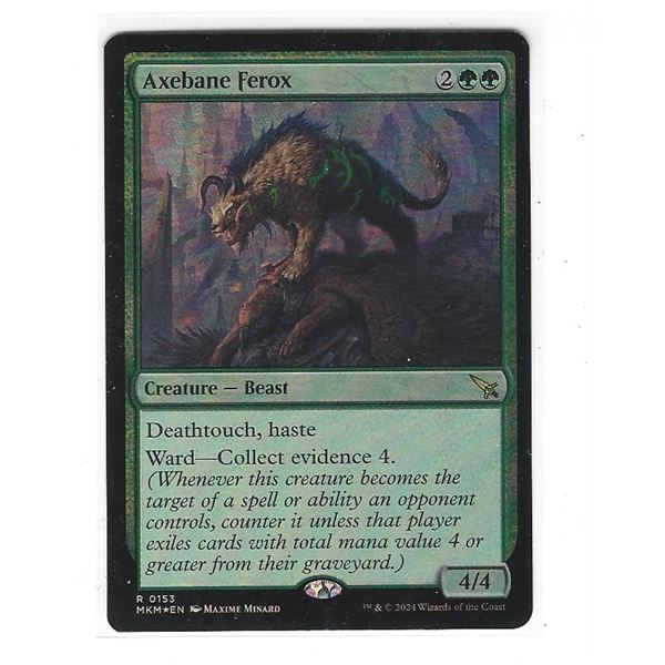 Magic The Gathering Murders at Karlov Manor Axebane Ferox Rare Foil R0153