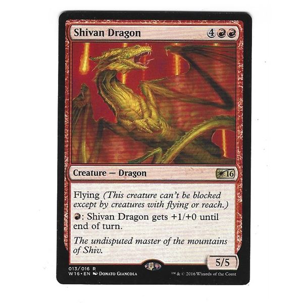 Magic The Gathering Shivan Dragon Rare card 013/016