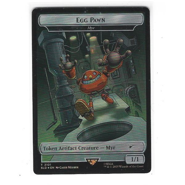 Magic The Gathering Secret Lair Sonic The Hedgehog Egg Pawn Myr Token Rainbow Foil T2101