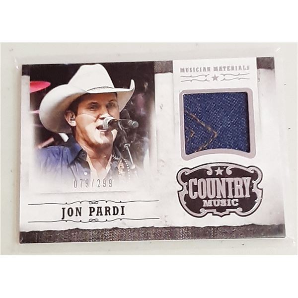 Jon Pardi 2014 Panini Country Music Musician Materials card M-JP #d 078/299