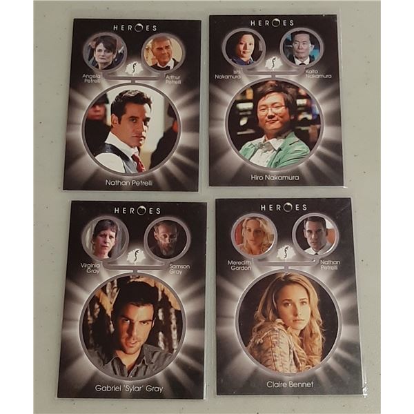 Lot of 4 2010 Rittenhouse Heroes Archives Generations Insert cards