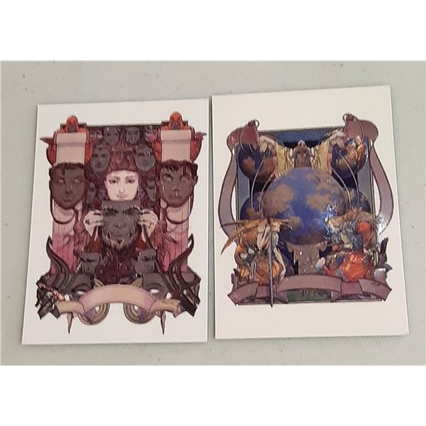Lot of 2 1994 FPG Michael Kaluta Metallic Storm Foil cards MS2 & MS3