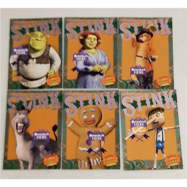 Inkworks Shrek the Third Scratch & Stink Insert cards 6 card set