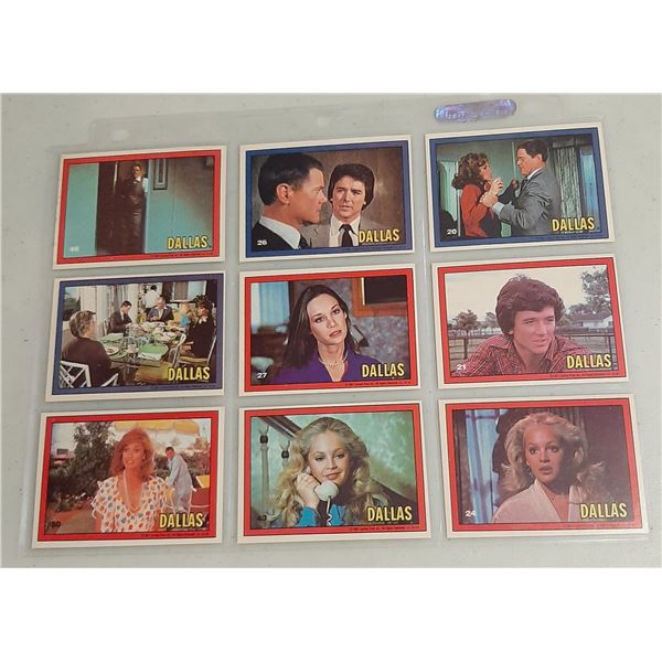 Lot of 9 1981 Donruss Dallas TV Show Trading cards