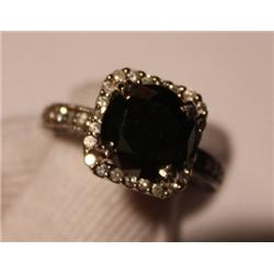 5.59 Carat Total Wgt. Black & White Diamond Ring