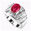 Image 1 : 2.55 Ct Ruby Diamond Ring 14Kw
