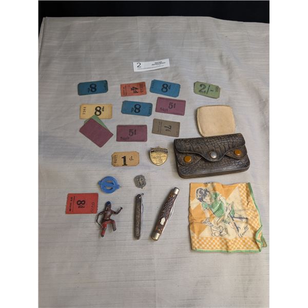 Lot of Vintage Tokens,Knife Buttuns ets