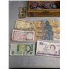 Image 2 : An Old Wooden Cigar Box Full of World Coins and Paper Money